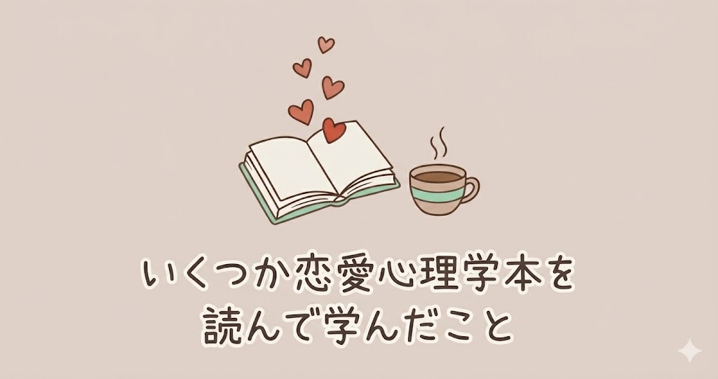 いくつか恋愛心理学本を読んで学んだこと